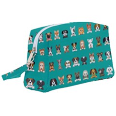 Different-type-vector-cartoon-dog-faces Wristlet Pouch Bag (large) by Salman4z