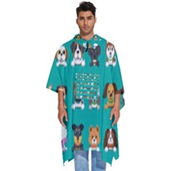 Different-type-vector-cartoon-dog-faces Men s Hooded Rain Ponchos by Salman4z