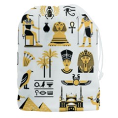 Egypt-symbols-decorative-icons-set Drawstring Pouch (3xl) by Salman4z