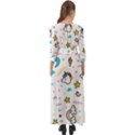 Unicorns-rainbows-seamless-pattern Button Up Boho Maxi Dress View2