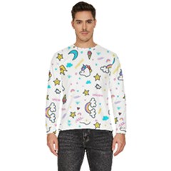 Unicorns-rainbows-seamless-pattern Men s Fleece Sweatshirt by Salman4z