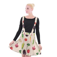 Vegetables Suspender Skater Skirt by SychEva