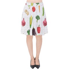 Vegetable Velvet High Waist Skirt by SychEva