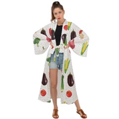 Vegetable Maxi Kimono by SychEva