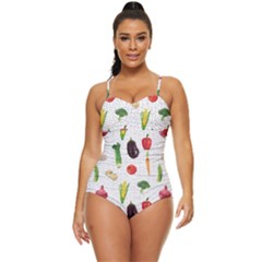 Vegetable Retro Full Coverage Swimsuit by SychEva