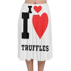 I Love Truffles Velvet Flared Midi Skirt by ilovewhateva