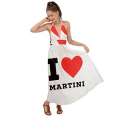 I Love Martini Backless Maxi Beach Dress by ilovewhateva