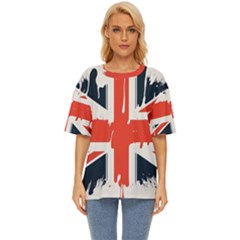 Union Jack England Uk United Kingdom London Oversized Basic Tee by Ravend