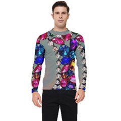 Colorful Diamonds Men s Long Sleeve Rash Guard by Sparkle