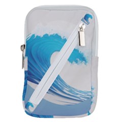 Wave Tsunami Tidal Wave Ocean Sea Water Belt Pouch Bag (large) by Ravend