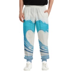 Wave Tsunami Tidal Wave Ocean Sea Water Men s Elastic Waist Pants by Ravend