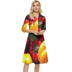 Colorful Capsicum Classy Knee Length Dress by Sparkle