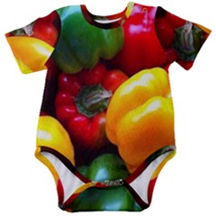 Colorful Capsicum Baby Short Sleeve Bodysuit by Sparkle