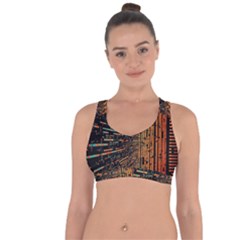 Data Abstract Abstract Background Background Cross String Back Sports Bra by Ravend