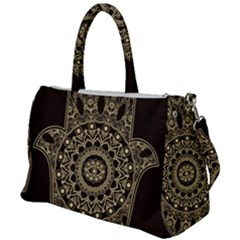 Hamsa-hand-drawn-symbol-with-flower-decorative-pattern Duffel Travel Bag by Salman4z