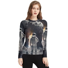 Astronaut Space Walk Women s Long Sleeve Rash Guard by danenraven