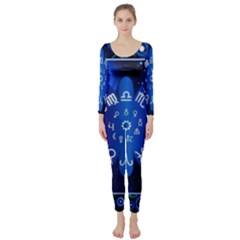 Astrology Horoscopes Constellation Long Sleeve Catsuit by danenraven