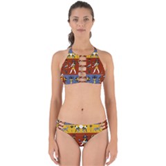 Ancient-egyptian-religion-seamless-pattern Perfectly Cut Out Bikini Set by Salman4z