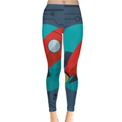 Rocket-with-science-related-icons-image Leggings  by Salman4z