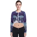 Alien-astronaut-scene Long Sleeve Zip Up Bomber Jacket View1