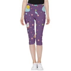 Space-travels-seamless-pattern-vector-cartoon Inside Out Lightweight Velour Capri Leggings  by Salman4z