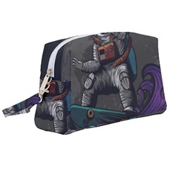 Illustration-astronaut-cosmonaut-paying-skateboard-sport-space-with-astronaut-suit Wristlet Pouch Bag (large) by Salman4z