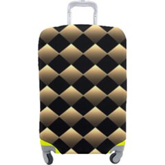 Golden Chess Board Background Luggage Cover (large) by pakminggu