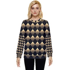 Golden Chess Board Background Hidden Pocket Sweatshirt by pakminggu