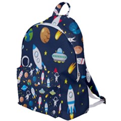 Big-set-cute-astronauts-space-planets-stars-aliens-rockets-ufo-constellations-satellite-moon-rover-v The Plain Backpack by Salman4z