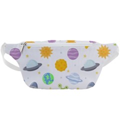 Seamless-pattern-cartoon-space-planets-isolated-white-background Waist Bag  by Salman4z