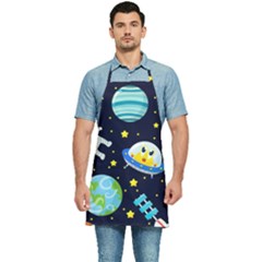 Space-seamless-pattern   - Kitchen Apron by Salman4z