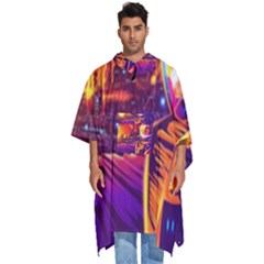 Far-future-human-colonization Men s Hooded Rain Ponchos by Salman4z