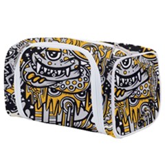 Crazy-abstract-doodle-social-doodle-drawing-style Toiletries Pouch by Salman4z