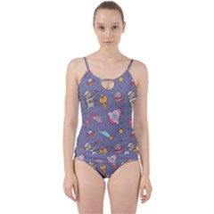 Outer-space-seamless-background Cut Out Top Tankini Set by Salman4z