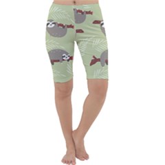 Sloths-pattern-design Cropped Leggings  by Salman4z