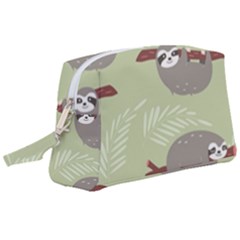 Sloths-pattern-design Wristlet Pouch Bag (large) by Salman4z