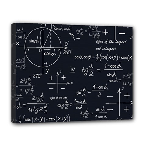 Mathematical-seamless-pattern-with-geometric-shapes-formulas Canvas 14  X 11  (stretched) by Salman4z