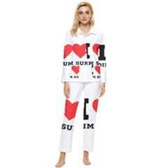 I Love Dim Sum Womens  Long Sleeve Velvet Pocket Pajamas Set by ilovewhateva