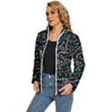 Math-linear-mathematics-education-circle-background Women s Puffer Bubble Jacket Coat View2