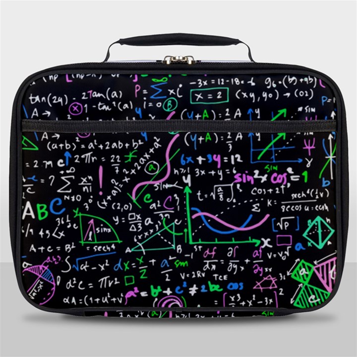 Math-linear-mathematics-education-circle-background Full Print Lunch Bag