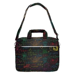 Mathematical-colorful-formulas-drawn-by-hand-black-chalkboard Macbook Pro 16  Shoulder Laptop Bag by Salman4z