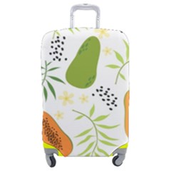 Seamless-tropical-pattern-with-papaya Luggage Cover (medium) by Salman4z