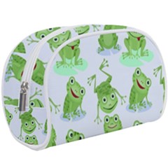 Cute-green-frogs-seamless-pattern Make Up Case (large) by Salman4z