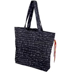 Math-equations-formulas-pattern Drawstring Tote Bag by Salman4z