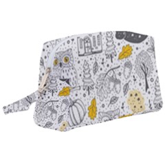 Doodle-seamless-pattern-with-autumn-elements Wristlet Pouch Bag (large) by Salman4z