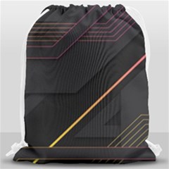 Gradient-geometric-shapes-dark-background Drawstring Bag (large) by Salman4z