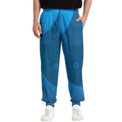 Abstract-classic-blue-background Men s Elastic Waist Pants by Salman4z