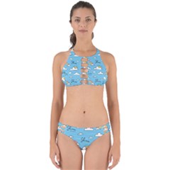 Sky-pattern Perfectly Cut Out Bikini Set by Salman4z