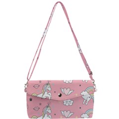 Cute-unicorn-seamless-pattern Removable Strap Clutch Bag by Salman4z