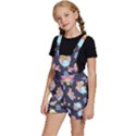 Owl-stars-pattern-background Kids  Short Overalls View2